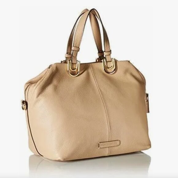 NWOT Vince Camuto Nude Beige Leather Plum Satchel Bag Purse Handbag - Picture 2 of 16
